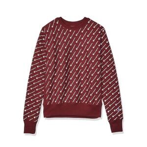 Champion Reverse Weave Fleece Burgundy Crew Neck All Over Logo $65, Sz XL, NWT!